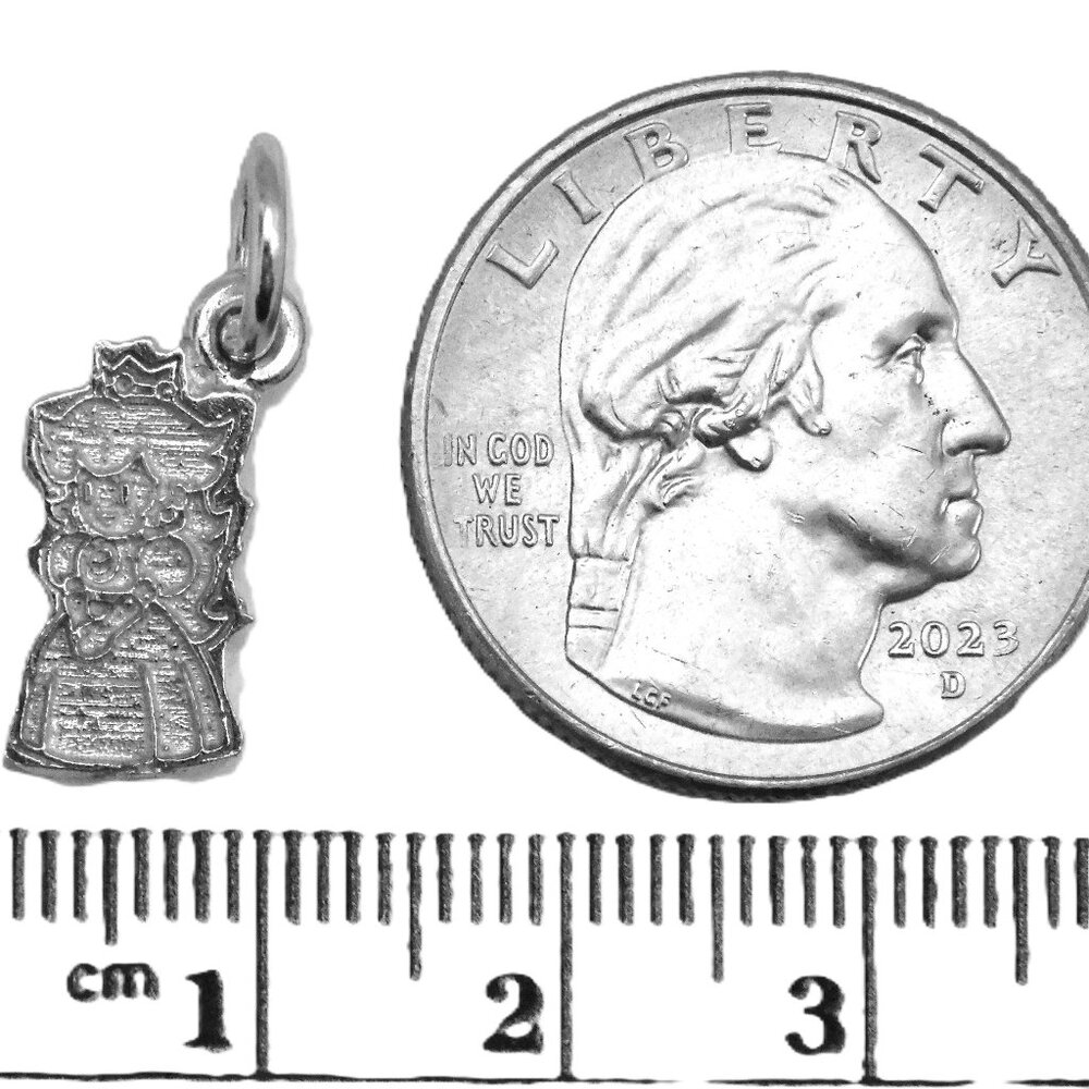 .925 Peach Sterling Silver Pendant Charm - Picture 2 of 4